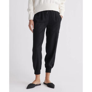 Quince Vintage Wash Tencel Utility Jogger Large Black NWT